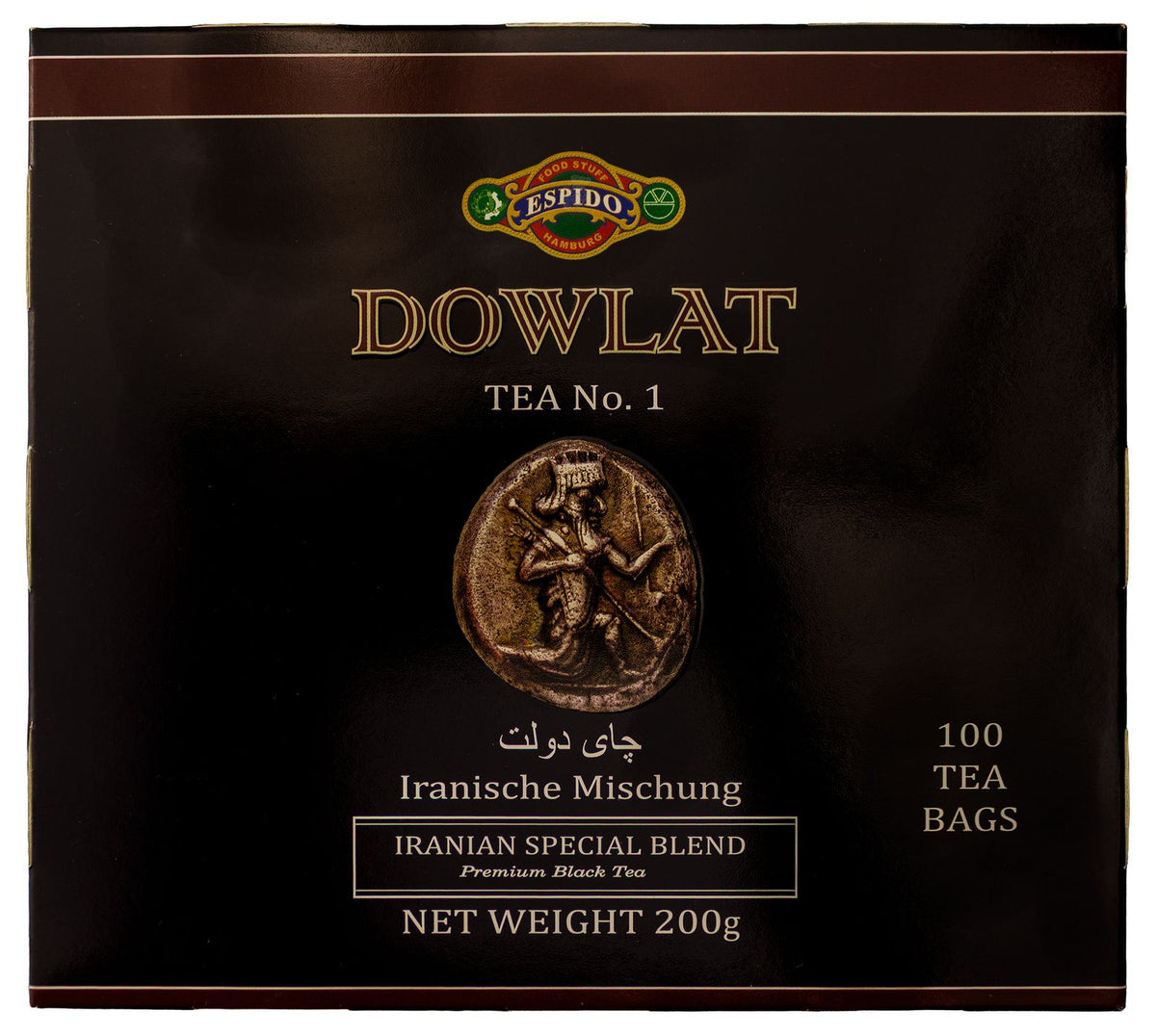 Dowlat Schwarzer Tee 100 bags 200g Produktbild