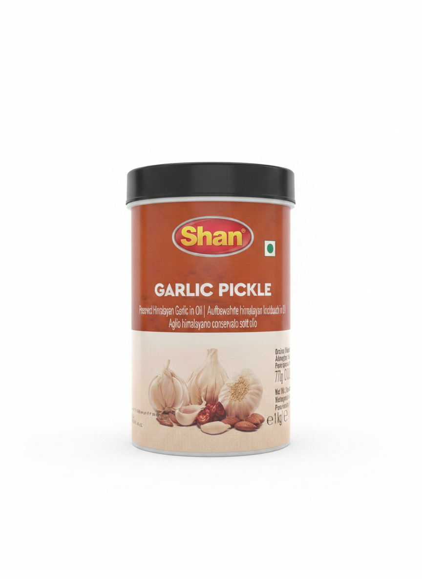 Shan Shan Garlic Pickle 1Kg - Indische Lebensmittel bei Sairas Hamburg