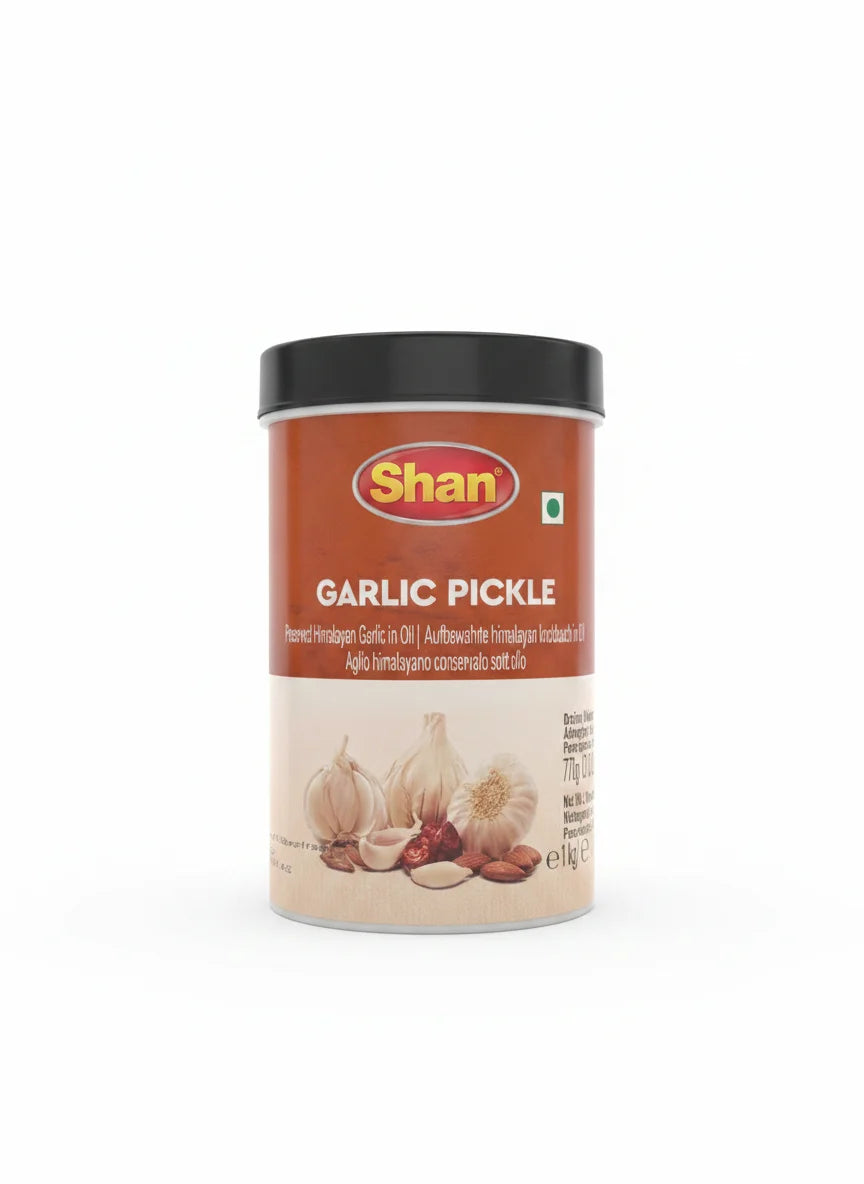 Shan Shan Garlic Pickle 1Kg - Indische Lebensmittel bei Sairas Hamburg