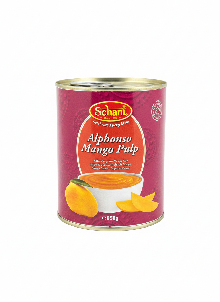 Sairas Schani Alphonso Mango Pulp - Indische Lebensmittel bei Sairas Hamburg