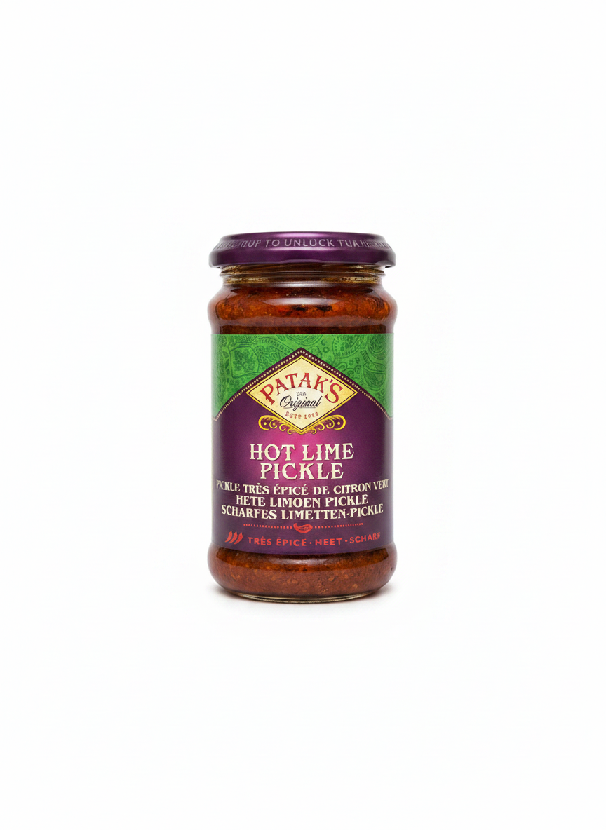 Pataks Pataks Hot Lime Pickle 283g - Indische Lebensmittel bei Sairas Hamburg