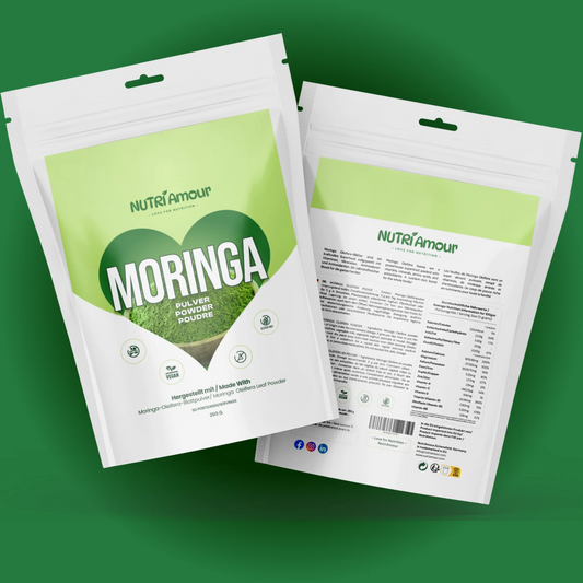 Natürliches Moringa Pulver kaufen (250g) – 100% Reines Blattpulver, ideal für Smoothies und tägliches Wohlbefinden.