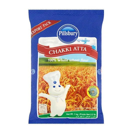 Pillsbury Chakki Atta Vollkornweizenmehl 5kg - Indisches Mehl bei Sairas Hamburg