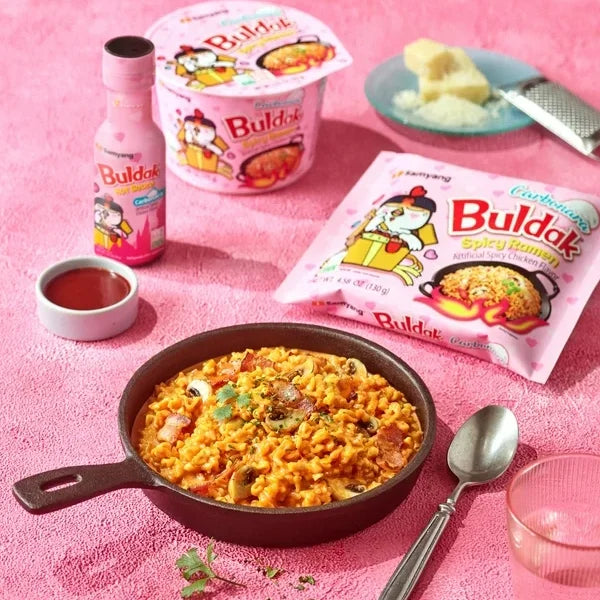 Samyang Buldak Carbonara Ramen 5er-Packung cremige Instant Nudeln - Koreanische Ramen bei Sairas Hamburg