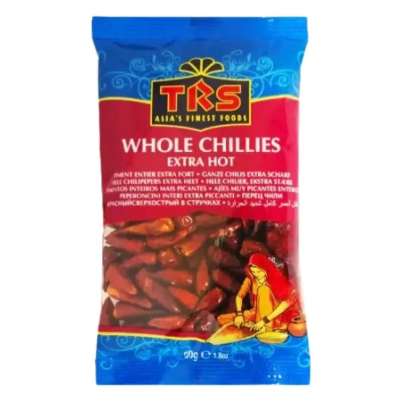 TRS Ganze getrocknete Chilis 50g - Indische Gewürze bei Sairas Hamburg