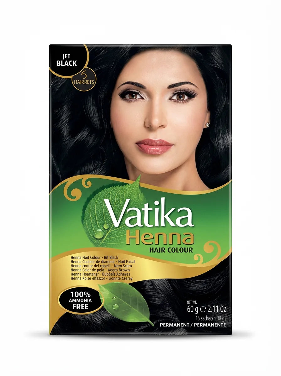 Vatika Henna Haarfarbe Jet Black 60g - Haarpflege bei Sairas Hamburg