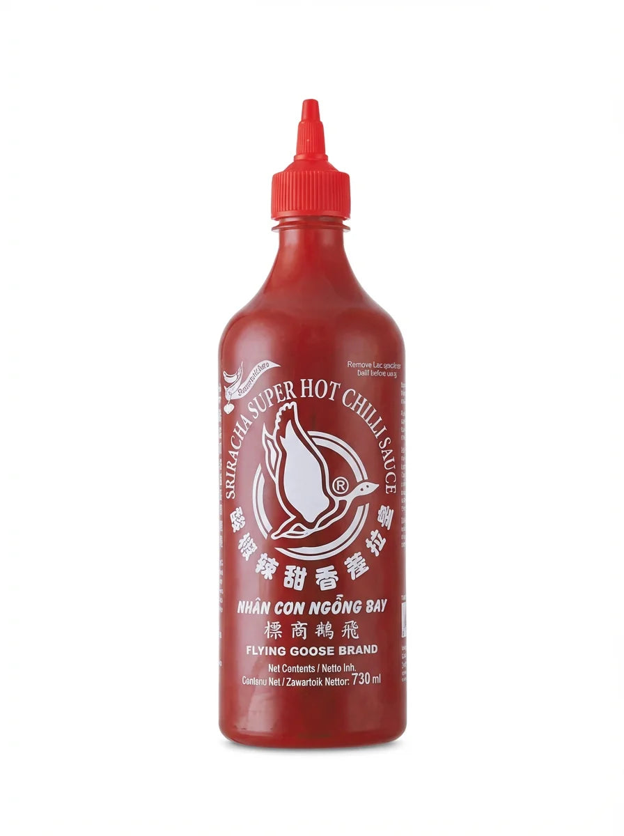 Flying Goose Sriracha Super Hot Chilisauce 730ml Verpackungsdetails - Saucen bei Sairas Hamburg