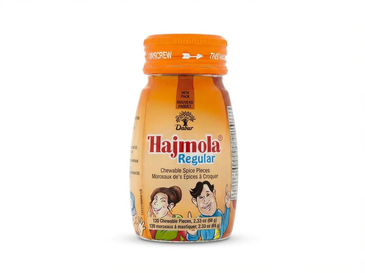 Dabur Hajmola Regular 120 Stück - Würzige indische Kräuterpastillen bei Sairas Hamburg