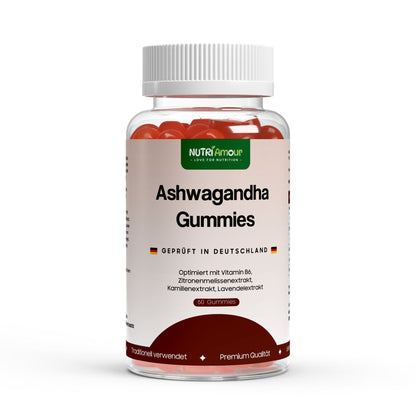 Reine Ashwagandha Gummies 300mg + Vitamin B6 - Fruchtgummis für Balance. Natürliche Unterstützung für Ihr Wohlbefinden.