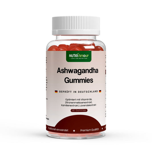Reine Ashwagandha Gummies 300mg + Vitamin B6 - Fruchtgummis für Balance. Natürliche Unterstützung für Ihr Wohlbefinden.