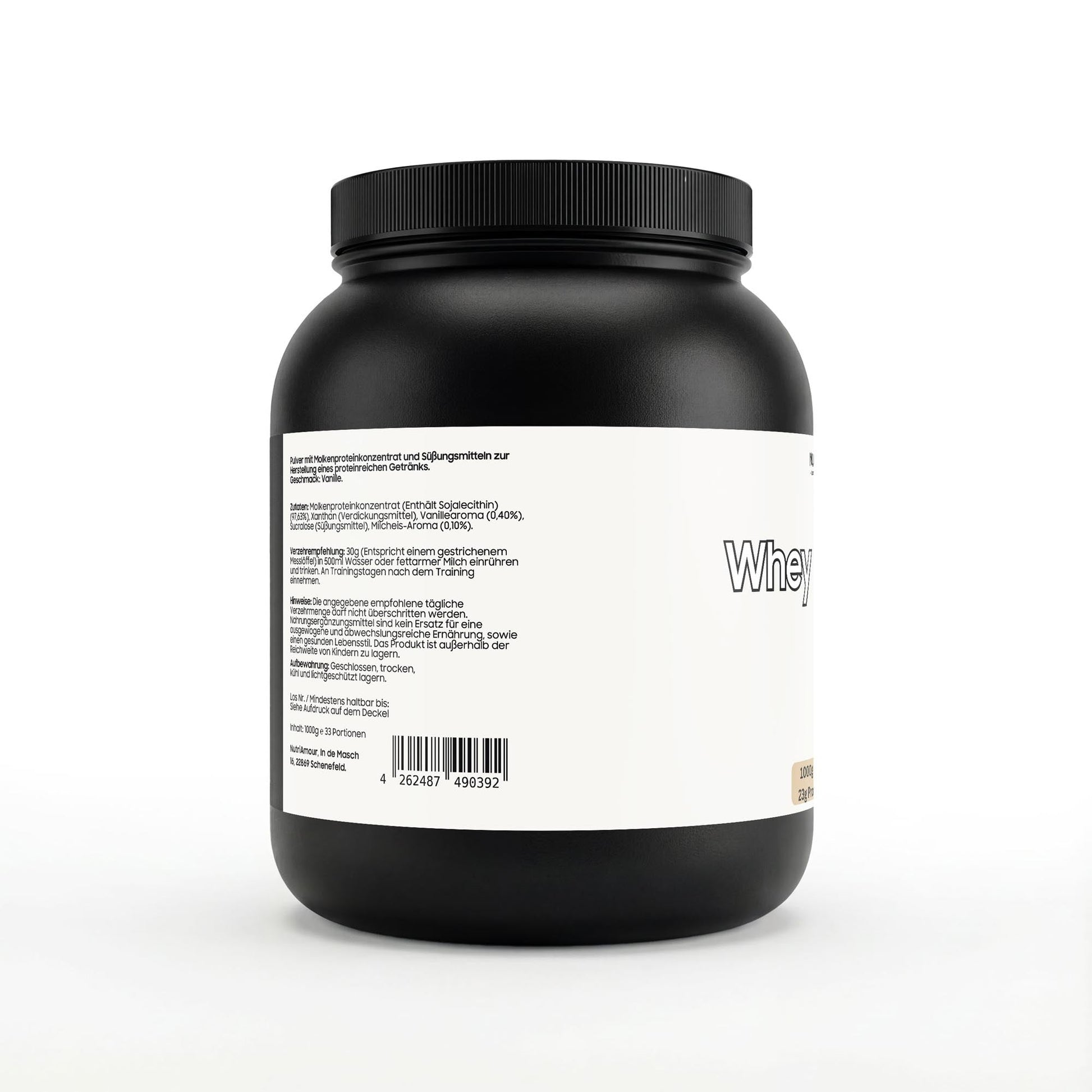 Reines Premium Whey Protein Vanilla - 1,000g, laborgeprüfte Qualität für Ihre tägliche Unterstützung.