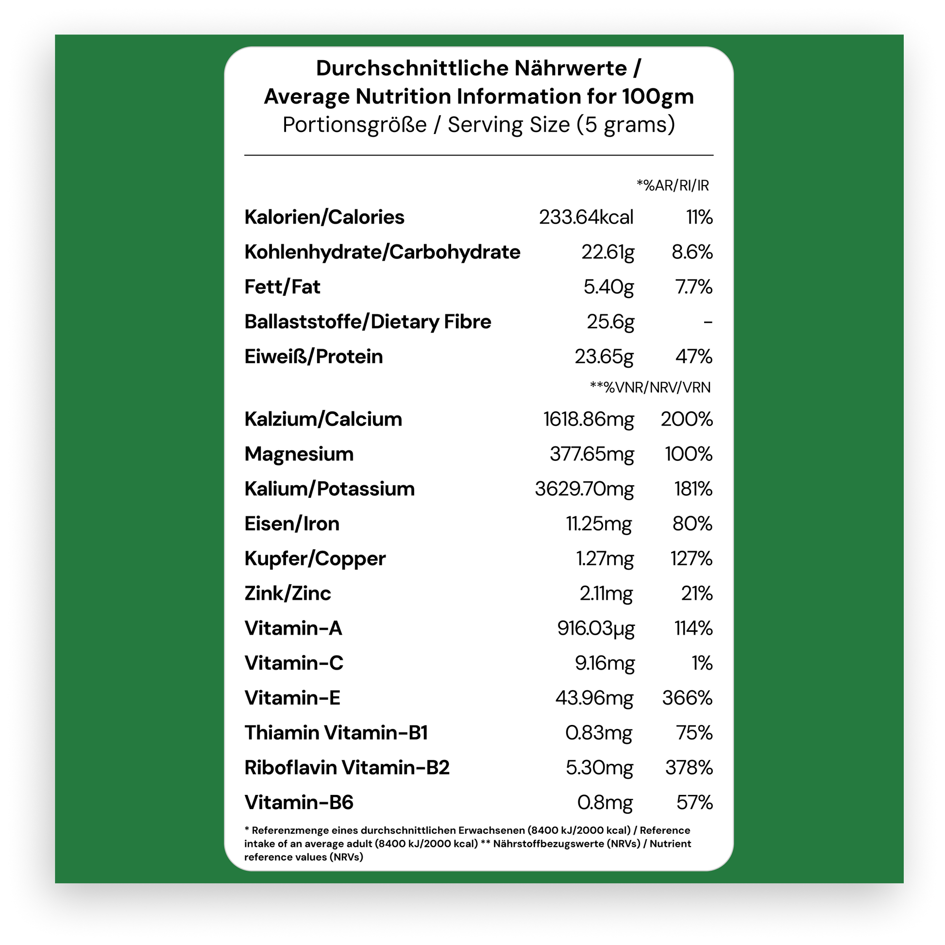 Moringa Pulver kaufen (250g) – 100% Reines Blattpulver für Ihr tägliches Wohlbefinden und eine natürliche Balance.