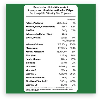 Moringa Pulver kaufen (250g) – 100% Reines Blattpulver für Ihr tägliches Wohlbefinden und eine natürliche Balance.