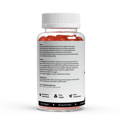 Laborgeprüfte Shilajit (Mumijo) Gummies 1000mg mit Vitamin C, B6 und B12 für Ihr Wohlbefinden.