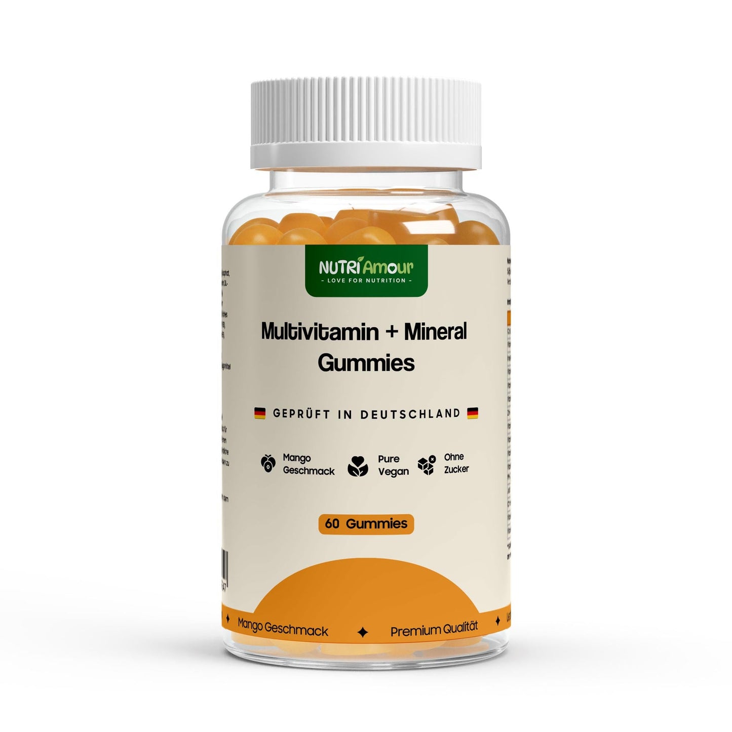 Reine Multivitamin + Mineral Gummies - 60 pcs. zur täglichen Unterstützung des Wohlbefindens. Laborgeprüfte Qualität.