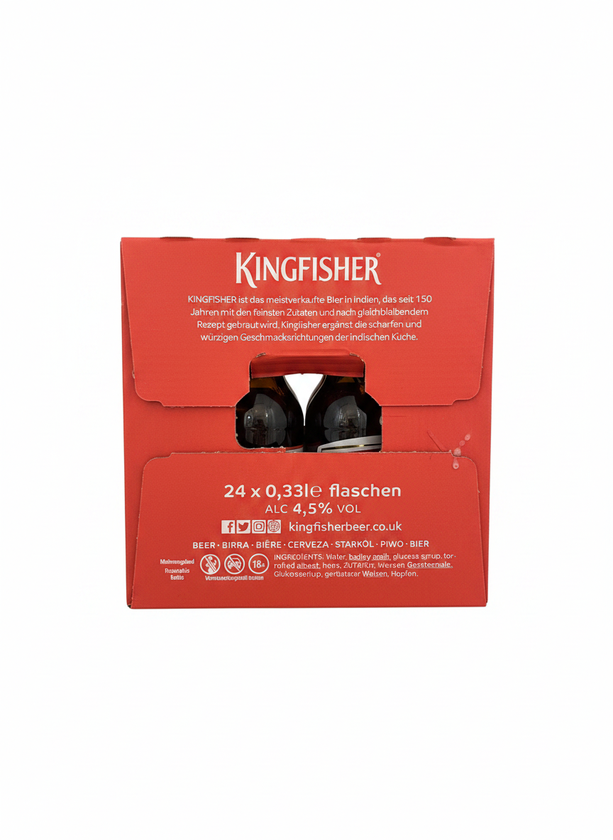 Kingfisher Bier 24X330Ml Kingfisher Bier 24x330ml (Detailansicht 2) - Indische Lebensmittel bei Sairas Hamburg