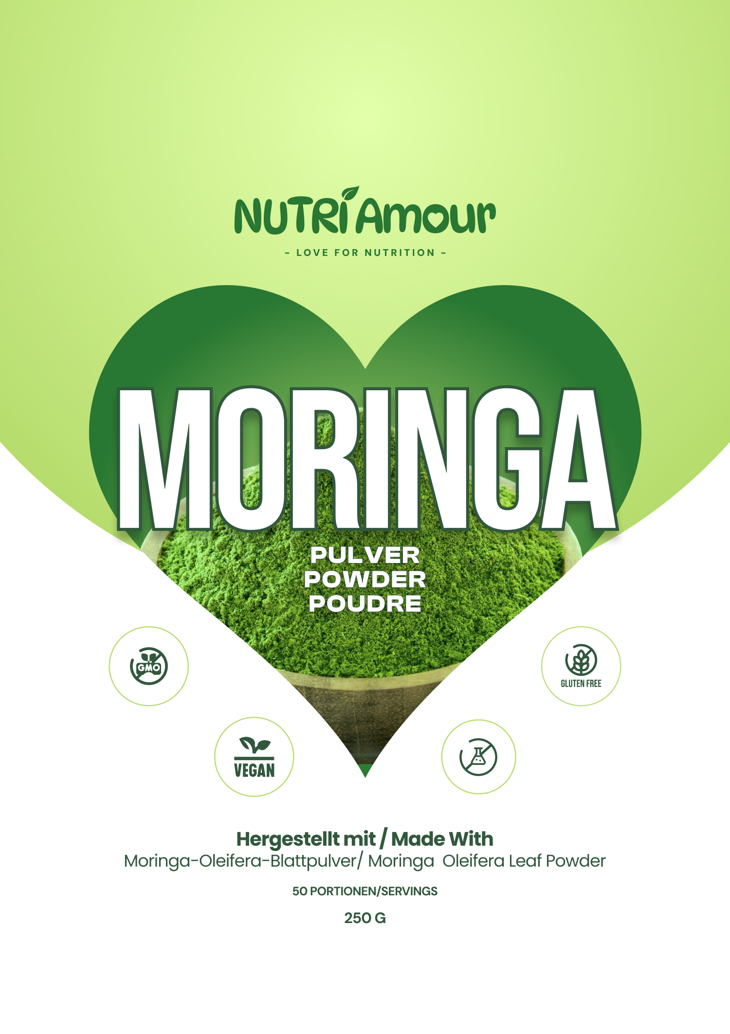 Laborgeprüfte Qualität: Moringa Pulver kaufen (250g) – 100% Reines Blattpulver zur Unterstützung Ihrer Vitalität.