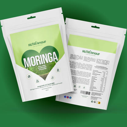 Natürliches Moringa Pulver kaufen (250g) – 100% Reines Blattpulver, ideal für Smoothies und tägliches Wohlbefinden.