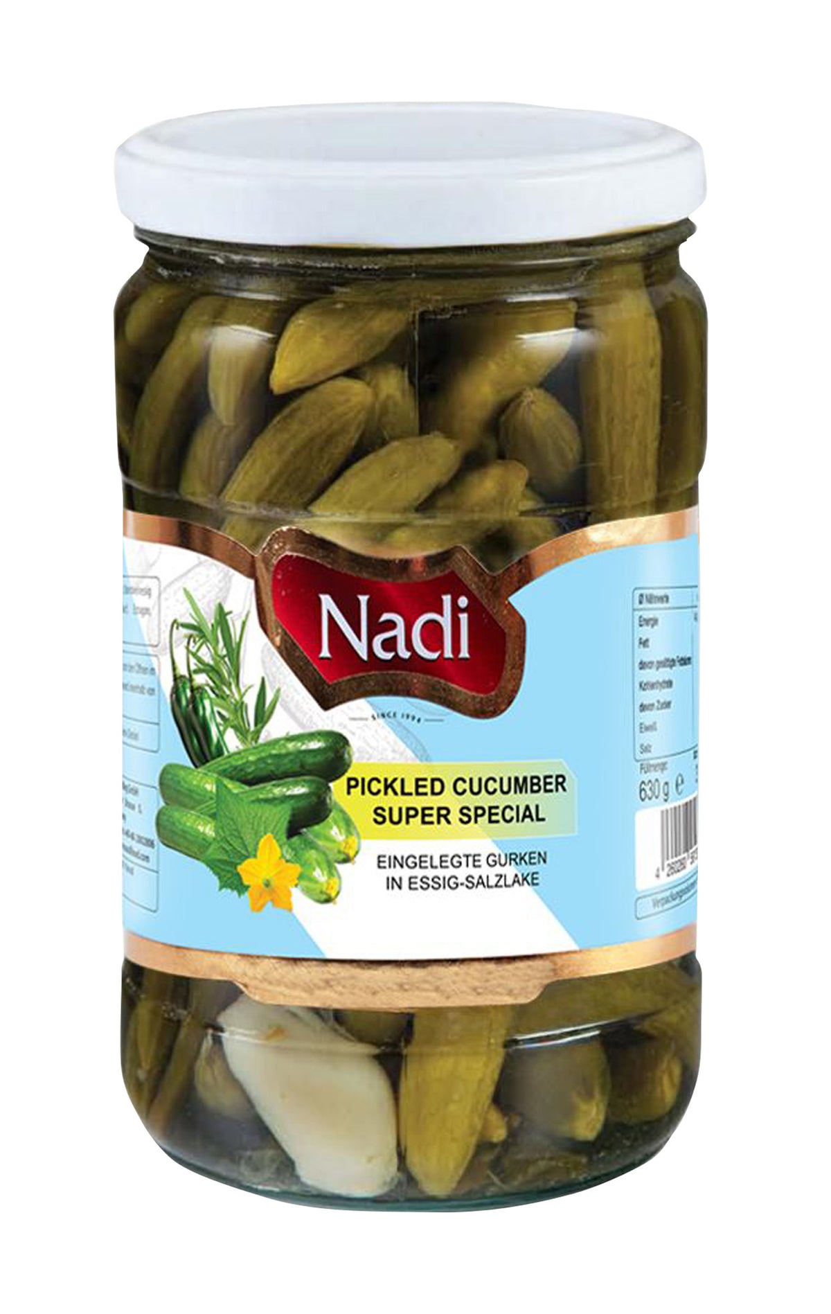 Nadi eingelegte Super Special Salzgurken 660g Produktbild