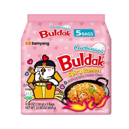 Samyang Buldak Pink Hot chicken Ramen 5x130g Nudeln/Noodles