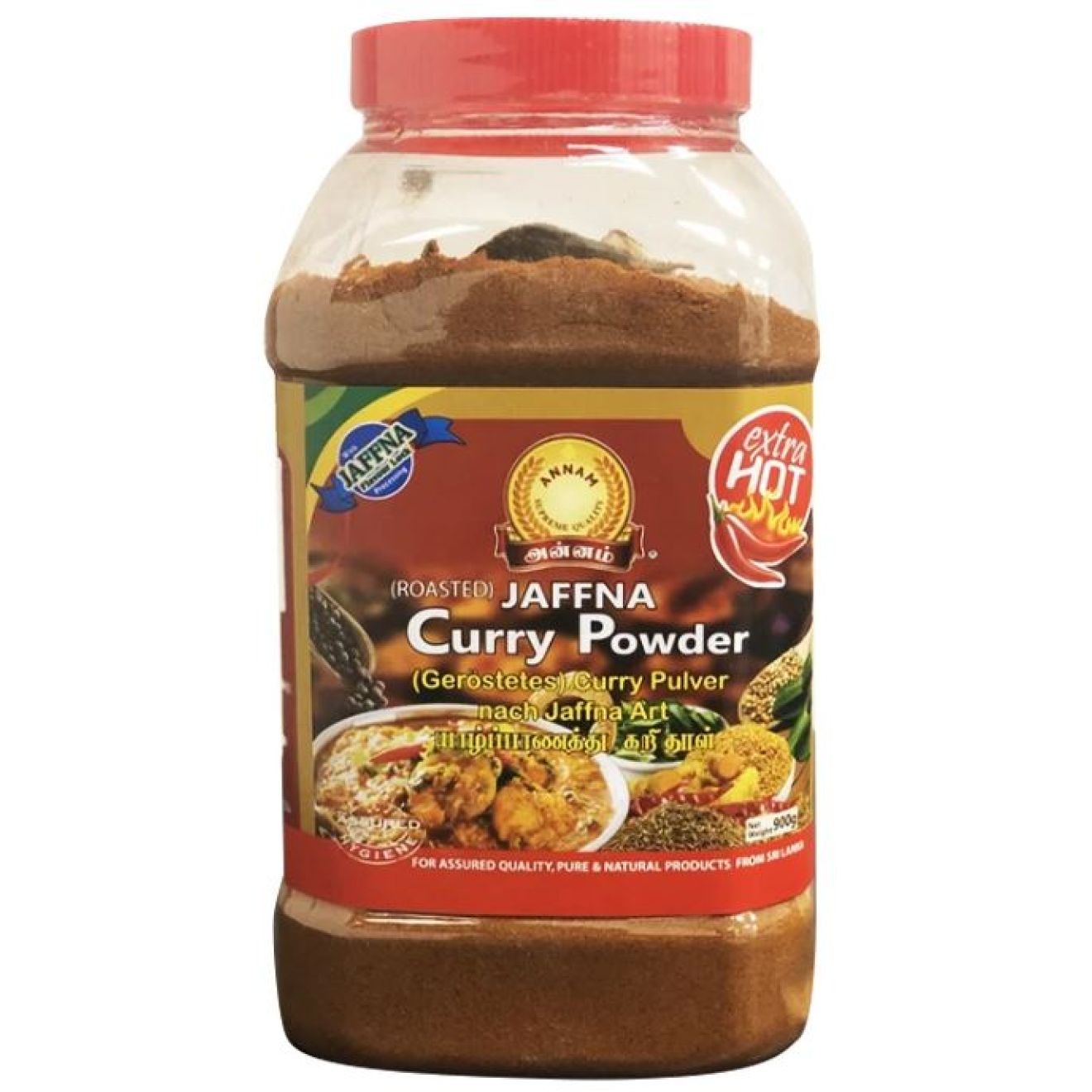 Annam Jaffna Curry Powder 900G X-Tra Hot Lebensmittel