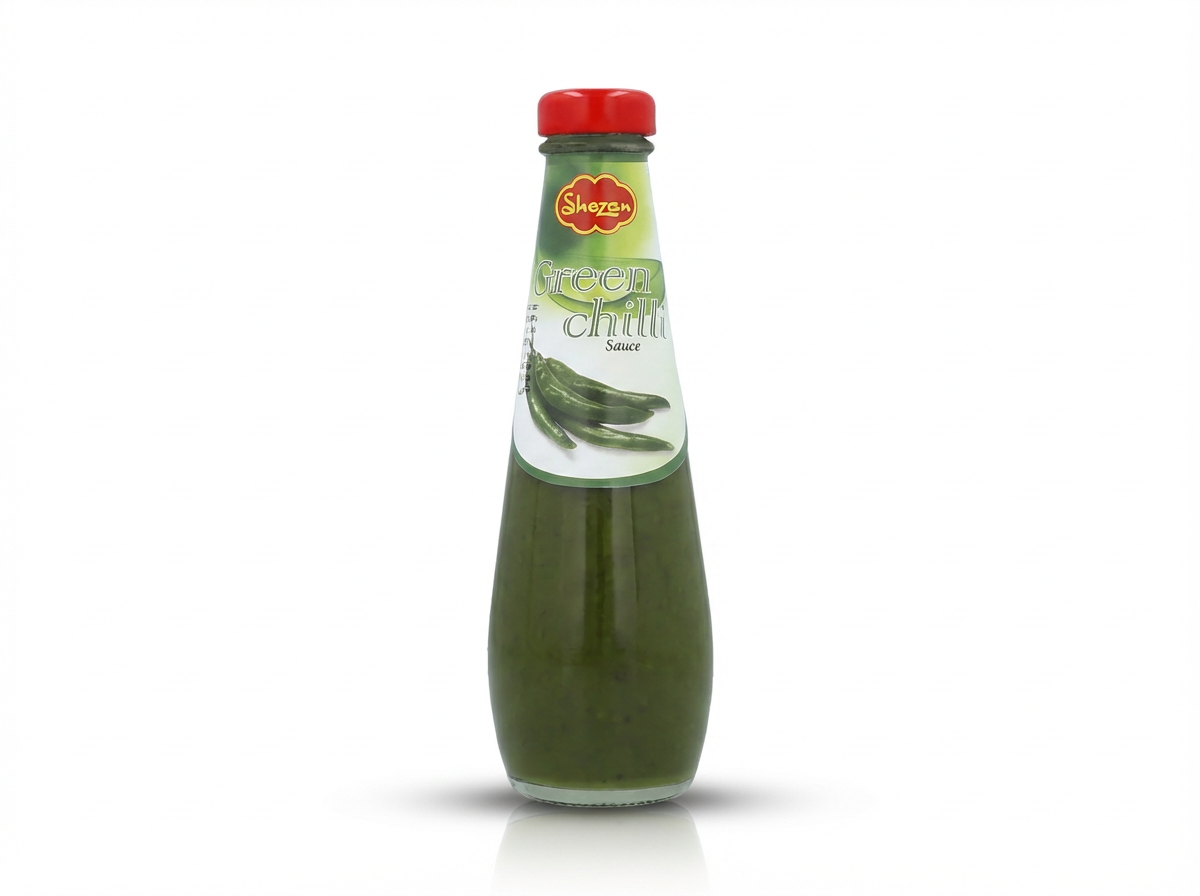 Shezan Green Chili Sauce 300g Flasche - Scharfe Würzsauce bei Sairas Hamburg