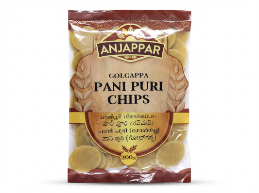 Anjappar Anjappar Pani Puri Chips (Gol Gappa) 200g - Indische Lebensmittel bei Sairas Hamburg