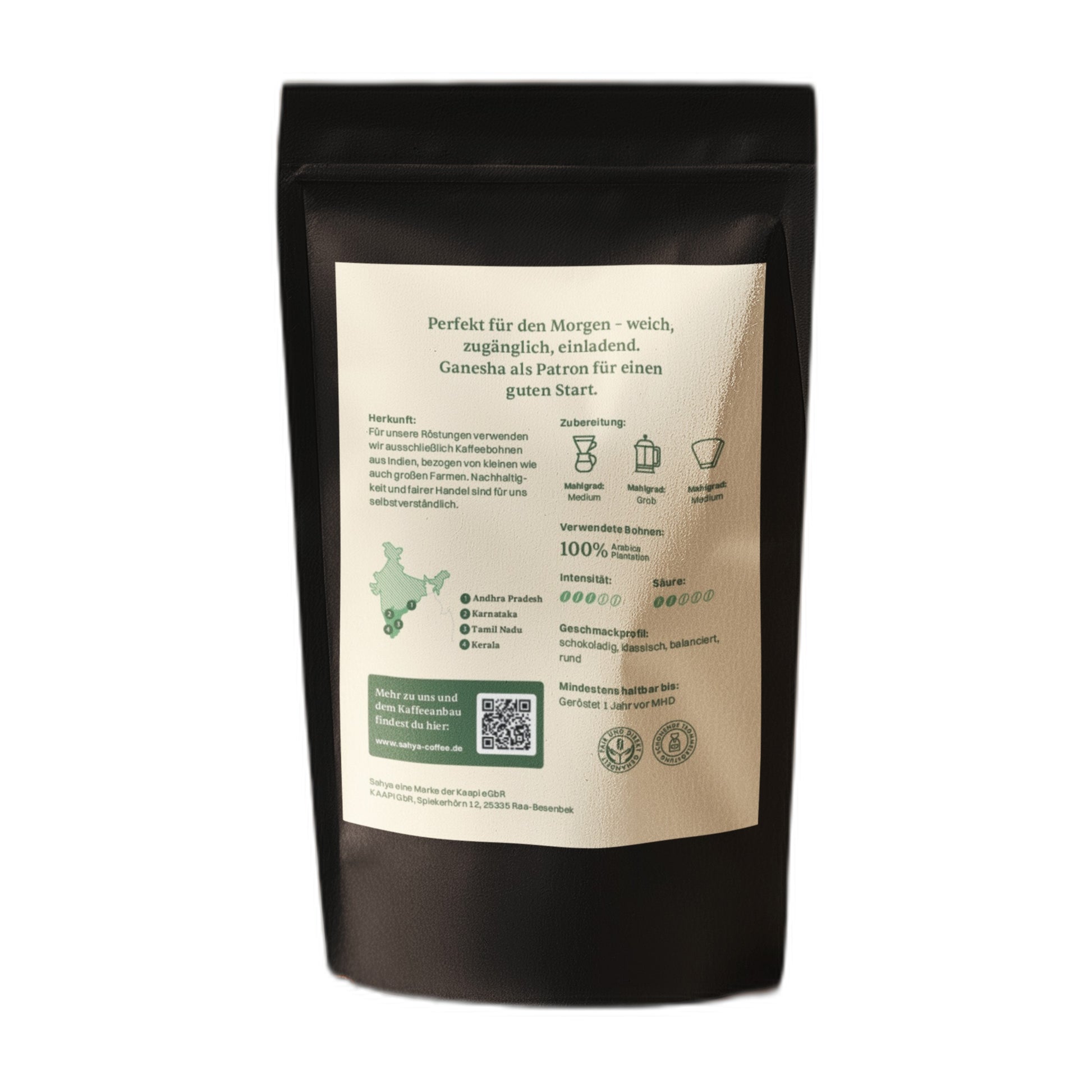 Sahya Coffee Ganesha's Gentle Start 250g Produktbild