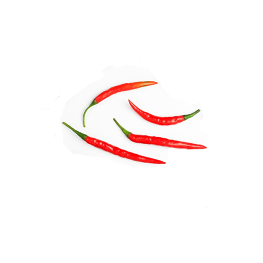 Fresh red bird's eye chili in Germany