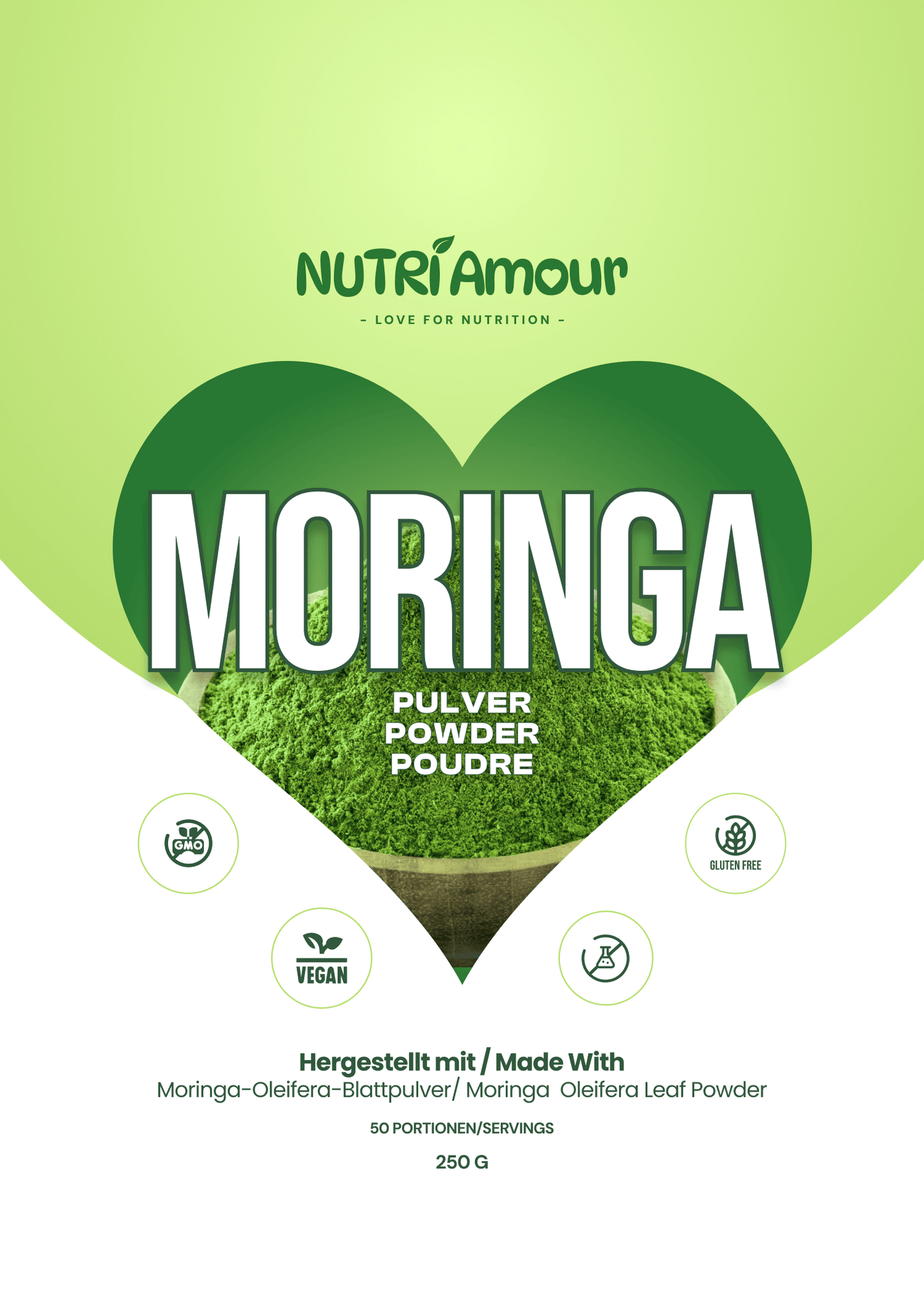 NutriAmour Moringa Pulver - NutriAmour