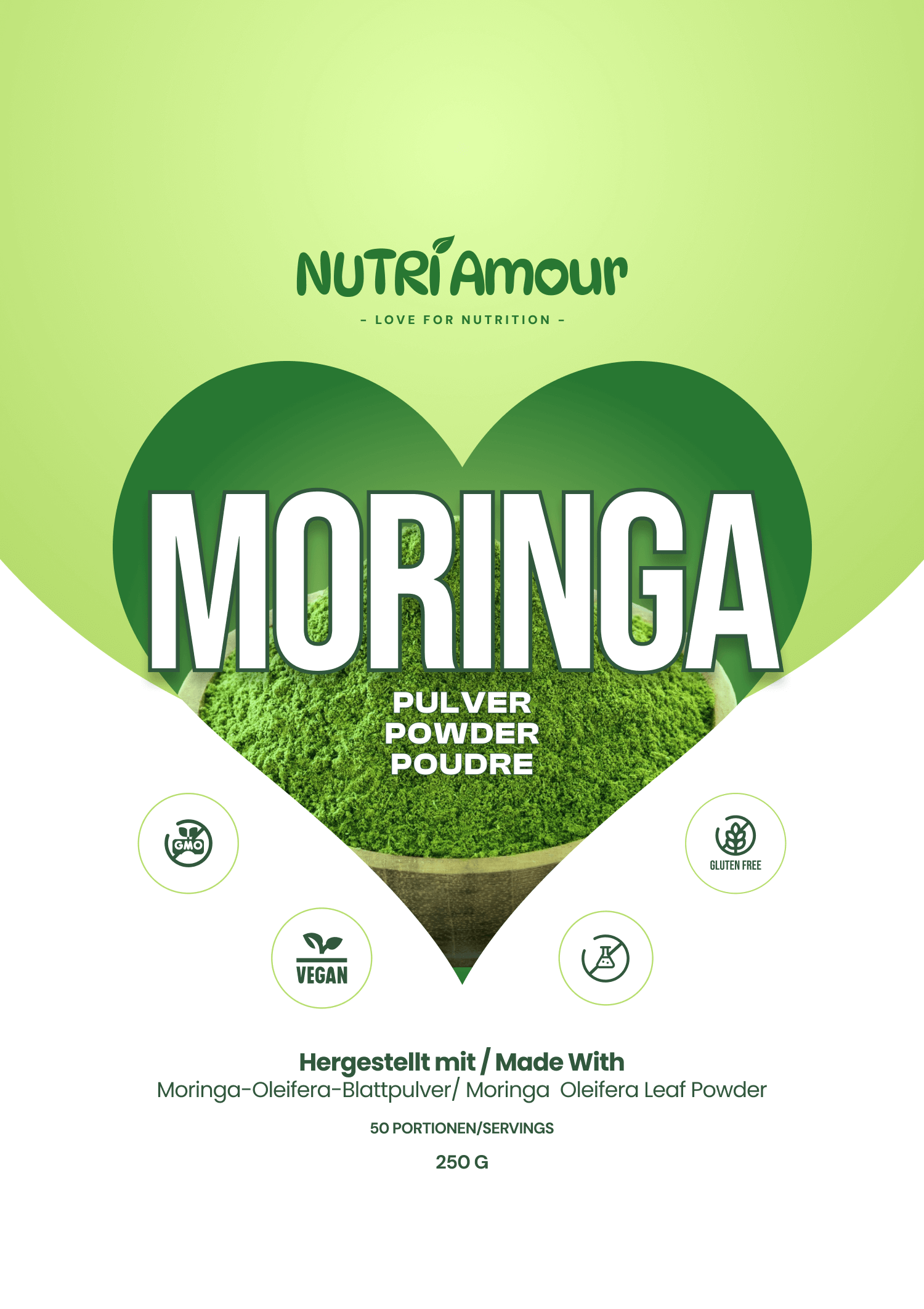 NutriAmour Moringa Pulver - NutriAmour